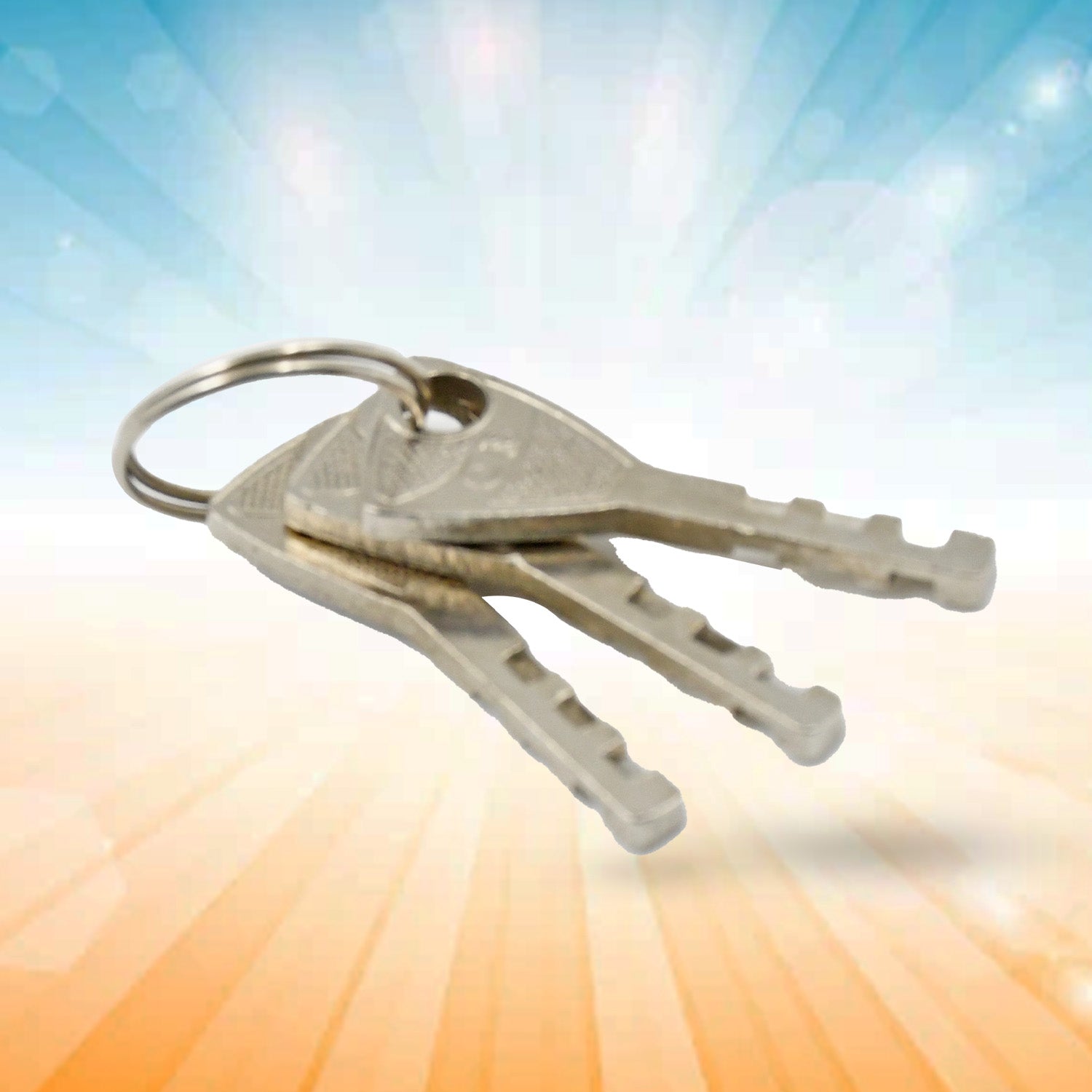 Metal locker padlock with three additional keys. Metal locker padlock with three additional keys.